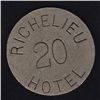 Image 1 : BR 620B - I.B. Durocher Richelieu Hotel 20 (oval o), small letters, wm, 8.24g, Unc.