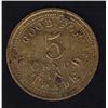 Image 2 : BR 624 - F.S. Montreal, 5 Cents in Trade, Brass, 4.14g, 200 issued, Unc.