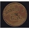Image 1 : BR 627A - Mascotte G.N., 5¢, Brass, 3.98g, Missing a "t", Unc.