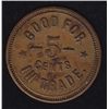 Image 2 : BR 627A - Mascotte G.N., 5¢, Brass, 3.98g, Missing a "t", Unc.