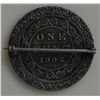 Image 2 : 1908 One Cent - Blue enamel bezel, made into a beautiful pin. AU.