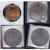 Image 2 : Lot of Four Leroux Medals - 1 - Leroux 1159 Winter Carnival, Montreal. Brass, looped, UNC. 2 - Lerou