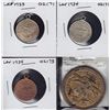 Image 1 : Lot of Four Leroux Medals - 1 - Leroux 1733 St. Jean Baptist Montreal, PQ. WM, AU. 2 - Leroux 1734 G