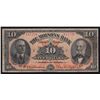 Image 1 : 1918 Molsons Bank $10 - CH 490-38-04a Nice bright fine, pressed. 15 on the register with 2 of them i