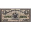 Image 1 : 1877 Bank of Prince Edward Island $1 - CH 600-12-04 Fine, one pin hole. S/N:21171/B.