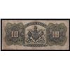 Image 2 : 1909 Royal Bank $10 - CH 630-04-18, 16 known, PMG 12 Fine certificate, S/N:251038/D.