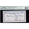 Image 1 : 1918 James Baird Ltd. 50c. - CH NL 10-10-02 PMG Choice Uncirculated 64 EPQ. Baird came to Newfoundla