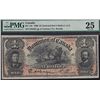 Image 1 : 1898 Dominion of Canada $1 - CH DC-13c. Outward Ones, beautiful logging scene, PMG VF25. S/N:589482/