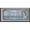 Image 2 : 1954 Bank of Canada $5 Fold-Over Error - CH BC-39b Very interesting error showing white on back and 