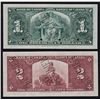 Image 2 : 1937 Bank of Canada Specimen Set (Large Heading) - Perforated three times diagonally, these specimen