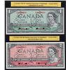Image 1 : 1954 Bank of Canada Modified Portrait Specimen Set (large Heading) - Perforated three times diagonal