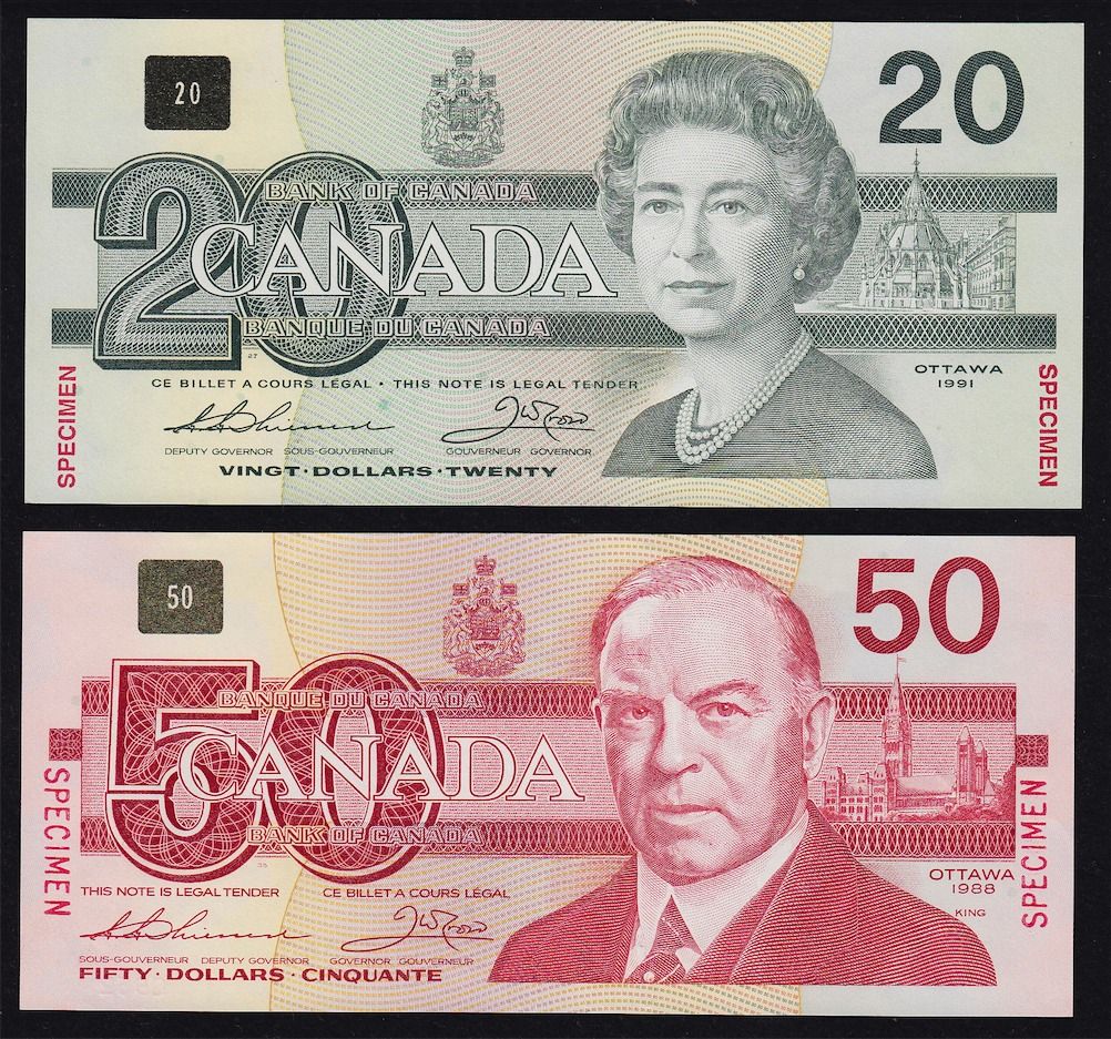 Bank of Canada Birds of Canada Specimen Note Set - These are all choice ...