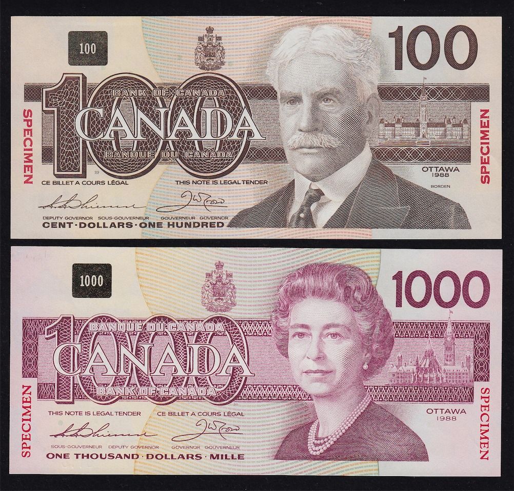 Canda Note Bank of Canada Birds of Canada Specimen Note Set - These are all choice ...