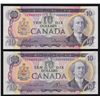 Image 3 : 1969-1979 Multicoloured Bank of Canada Set of Eight Matching Serial Numbered Notes - S/N:221, all ch