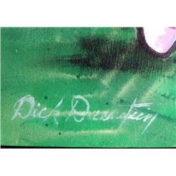 Dick Duerrstein Orig Painting Mickey, Minnie Mouse Hula