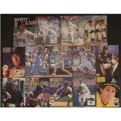 14 Diff Beckett Baseball Card Monthly Magazines 1989-92