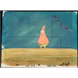 Orig SpongeBob Animation Cel, Background Patrick Party