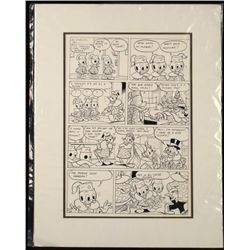 Donald Duck Comic Strip Original Production Drawing