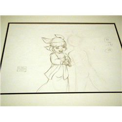 Disney Orig Animation Drawing Return to Never Land Jane