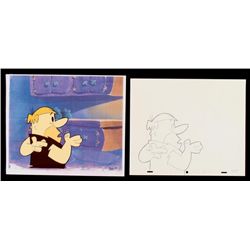 Original Drawing Flintstones Animation Barney Lying Cel