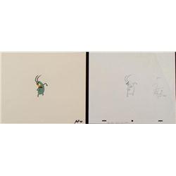 SpongeBob Original Production Cel w/ Drawing Plankton