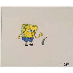 Orig 2 Layer SpongeBob Animation Cel w/Plankton, Ooh