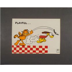 Garfield & Odie Ltd Ed Animation Serigraph Cel -Playful