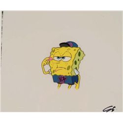 Cel Collecting Evidence Original Animation Spongebob