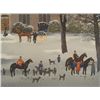 Image 2 : Michel Delacroix Art Print Chasse d'Hiver -Out of Print