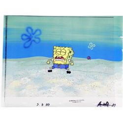 Production Orginal Stop Cheating Cel Art Spongebob