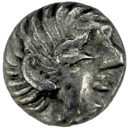 ANCIENT ARABIA: Abi'el, late 3rd century BC, AR obol (1.05g), Southeast (Macai), Mleiha mint