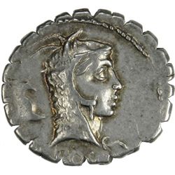ROMAN REPUBLIC: L. Roscius Fabatus, 64 BC, AR Denarius (3.94g), Rome mint