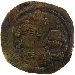 ARAB-SASANIAN: Anonymous, ca. 690-710, AE fals (0.47g), NM