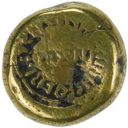 ARAB-BYZANTINE: Anonymous, 712-714, AV solidus (4.09g), "Spain", indiction 11, AH93