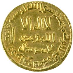 UMAYYAD: Hisham, 724-743, AV dinar (4.24g), NM (Damascus), AH114