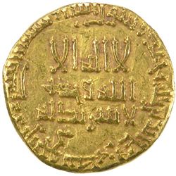 ABBASID: al-Mahdi, 775-785, AV dinar (3.47g), NM, AH166