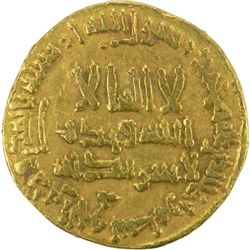 ABBASID: al-Mahdi, 775-785, AV dinar (4.07g), NM, AH167