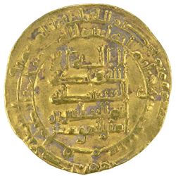 ABBASID: al-Muqtadir, 908-932, AV dinar (3.74g), Qumm, AH313