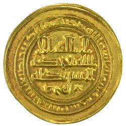 ABBASID OF YEMEN: al-Muqtadir, 908-932, AV "amiri" dinar (1.93g), San'a, AH316