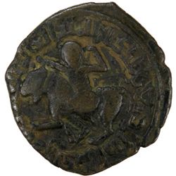 ARTUQIDS OF MARDIN: Artuq Arslan, 1201-1239, AE dirham (10.27g), Mardin, AH606