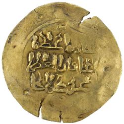 GREAT MONGOLS: Chingiz Khan, 1206-1227, AV dinar (3.21g), NM, ND