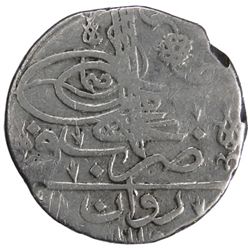OTTOMAN OCCUPATION: Ahmad III, 1703-1730, AR abbasi (5.37g), Revan (Yerevan), AH1115 (frozen)