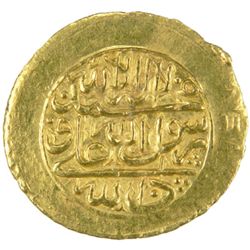 ZAND: Karim Khan, 1753-1779, AV 1/4 mohur (2.70g), Tabriz, AH1188