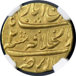 MUGHAL: Alamgir II, 1754-1759, AV mohur, Shahjahanabad, year 2