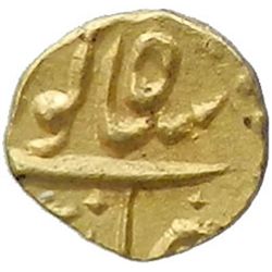 MUGHAL: Shah Alam II, 1759-1806, AV 1/2 fanam (0.18g), Karpa, ND