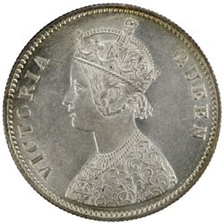 BRITISH INDIA: Victoria, 1857-1901, AR rupee (Madras), 1862