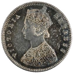 BRITISH INDIA: Victoria, 1857-1901, AR 1/2 rupee, Bombay, 1882 (b)