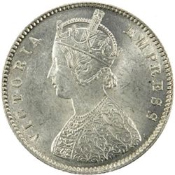 BRITISH INDIA: Victoria, 1857-1901, AR 1/2 rupee, 1883-C
