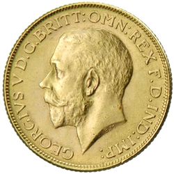 BRITISH INDIA: George V, 1910-1936, AV sovereign, Bombay mint, 1918