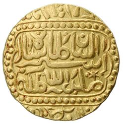 INDIA: Temple Token, 18th-19th century, AV "mohur" (11.52g), NM, ND